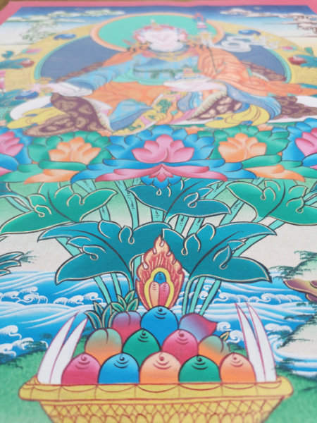 Thangka - Guru Rinpoche | 55x42cm | Exklusives Einzelstück